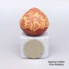 Susan Romero, zzsc2k016: Miniature red seed pot with sgraffito rabbit design - Image 3
