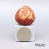 Susan Romero, zzsc2k016: Miniature red seed pot with sgraffito rabbit design - Image 4
