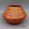 Chris Martinez, zzsc2l234m1, Red bowl with carved geometric design