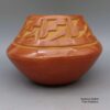 Chris Martinez, zzsc2l234m1, Red bowl with carved geometric design - Image 2