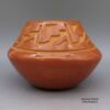 Chris Martinez, zzsc2l234m1, Red bowl with carved geometric design - Image 3