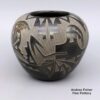 Candelaria Suazo, zzsc2m091, Black bowl with sgraffito design