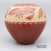 Goldenrod, zzsc2m536, Red jar with a wildlife and geometric design - Image 2