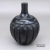 Linda Cain, zzsc2m545, Black jar carved with a geometric design