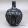 Linda Cain, zzsc2m545, Black jar carved with a geometric design - Image 3