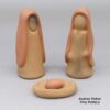 Joe and Eunice Naranjo, zzsc3a060m1, Four piece red nativity set with fire clouds