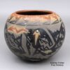 Sammy Naranjo, zzsc3a195, Black bowl with an avanyu and geometric design