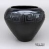 Joe Naranjo, zzsc3b094, Black jar with a sgraffito geometric design
