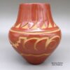 Sherry Tafoya, zzsc3b170, Red jar with an avanyu and geometric design - Image 3