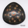 Barbara Gonzales, zzsi3b549, Seed pot with sienna spots and a sgraffito geometric design