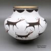 Anderson Peynetsa, zzzu3b071, Jar with deer-with-heart-line design