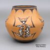 Anderson Jamie Peynetsa, zzzu3b073, Polychrome jar with a frog, dragonfly, and geometric design